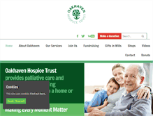 Tablet Screenshot of oakhavenhospice.co.uk